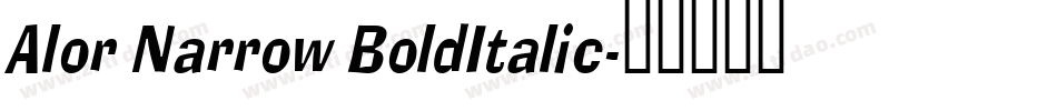 Alor Narrow BoldItalic字体转换